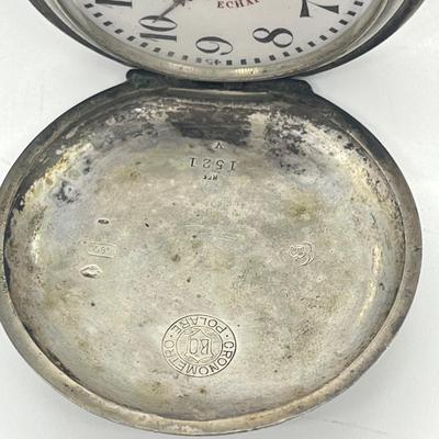 LOT 35J: Vintage Chronometro Polare Pocket Watch 800 Silver