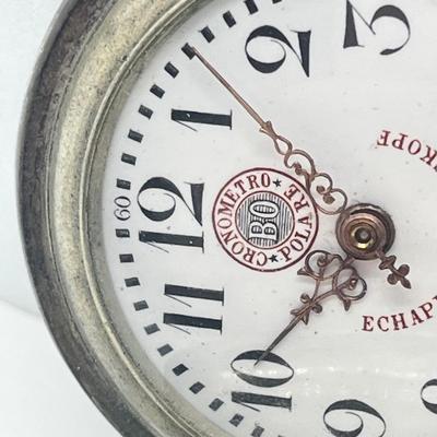 LOT 35J: Vintage Chronometro Polare Pocket Watch 800 Silver