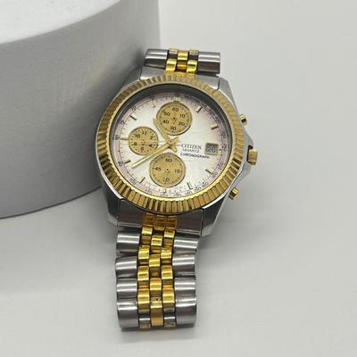 LOT 36J: Three Men's Wrist Watches - Citizen, Fossil, Timex