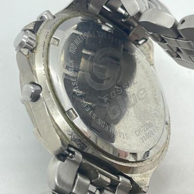 LOT 36J: Three Men's Wrist Watches - Citizen, Fossil, Timex