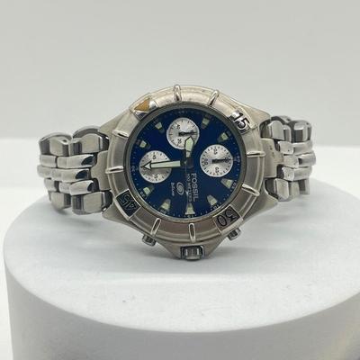 LOT 36J: Three Men's Wrist Watches - Citizen, Fossil, Timex