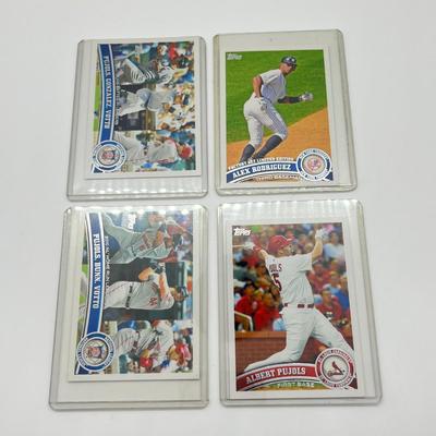 LOT 39J: 32 2011 Topps Baseball Cards - Jeter, Pujols, Ichiro, and More
