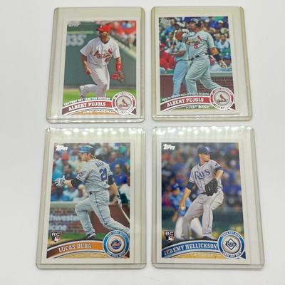 LOT 39J: 32 2011 Topps Baseball Cards - Jeter, Pujols, Ichiro, and More