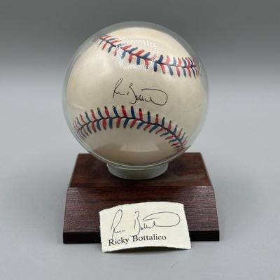 LOT 43: Steve Carlton Signed/Authenticated Baseball & Ricky Bottalico Signed Baseball