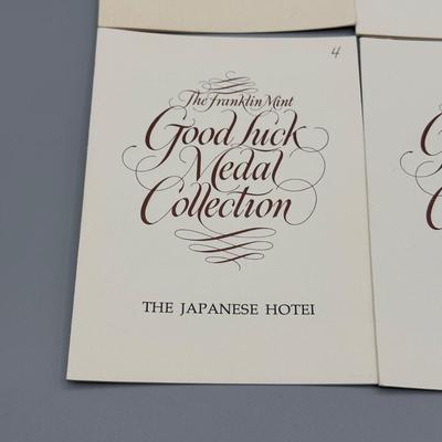 LOT 44: 1977 Franklin Mint Good Luck Sterling Silver Medal Collection - 12 Medals + COAs