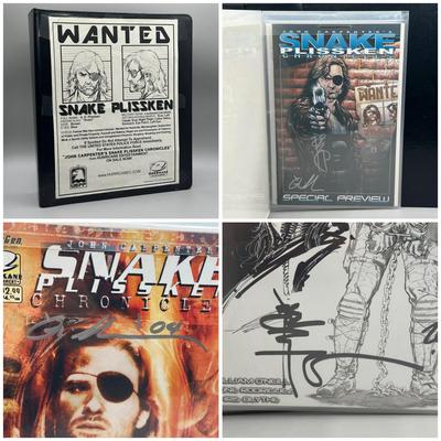 LOT 45: Collection of Signed Snake Plissken Chronicles Comic Books and More