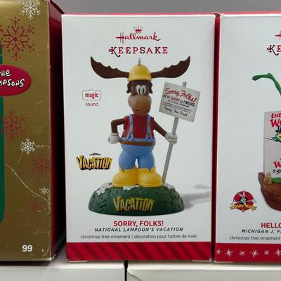 LOT 51: Hallmark Keepsake Ornaments - A Christmas Story, The Simpsons, Looney Tunes & More