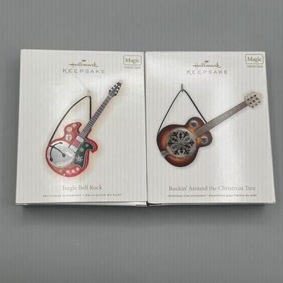 LOT 52: Guitar Themed Hallmark Keepsake Ornaments