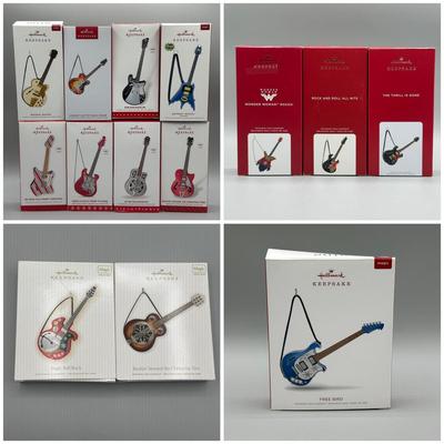 LOT 52: Guitar Themed Hallmark Keepsake Ornaments