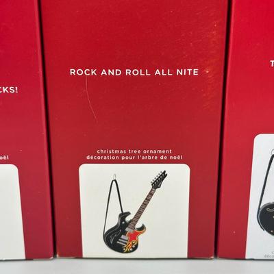 LOT 52: Guitar Themed Hallmark Keepsake Ornaments