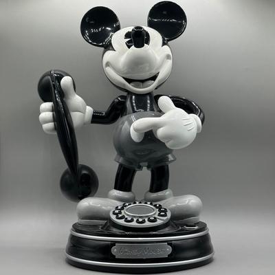 LOT NT: Vintage Black & White Disney Mickey Mouse Telephone