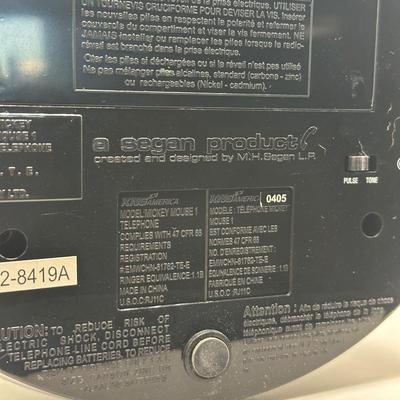 LOT NT: Vintage Black & White Disney Mickey Mouse Telephone