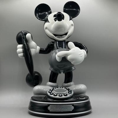 LOT NT: Vintage Black & White Disney Mickey Mouse Telephone