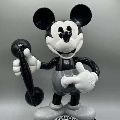 LOT NT: Vintage Black & White Disney Mickey Mouse Telephone