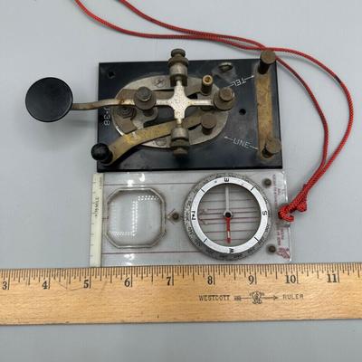 LOT 57: Vintage J-38 Telegraph & Compass