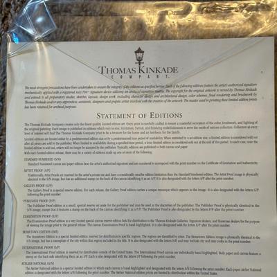 LOT 62: The Night Before Christmas Home Is Where The Heart Is Signed Print by Thomas Kinkade w/ Certificate Of Authenticity