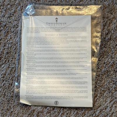 LOT 62: The Night Before Christmas Home Is Where The Heart Is Signed Print by Thomas Kinkade w/ Certificate Of Authenticity