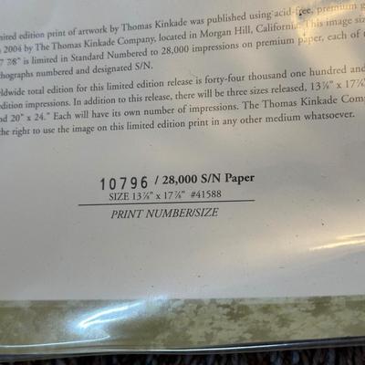 LOT 62: The Night Before Christmas Home Is Where The Heart Is Signed Print by Thomas Kinkade w/ Certificate Of Authenticity