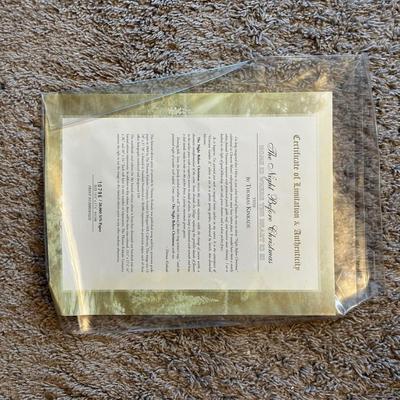 LOT 62: The Night Before Christmas Home Is Where The Heart Is Signed Print by Thomas Kinkade w/ Certificate Of Authenticity