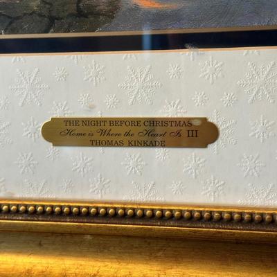 LOT 62: The Night Before Christmas Home Is Where The Heart Is Signed Print by Thomas Kinkade w/ Certificate Of Authenticity