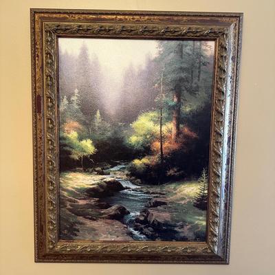LOT 63: 10th anniversary Archive Collection Creekside Trail Signed Print by Thomas Kinkade w/ Certificate Of Authenticity