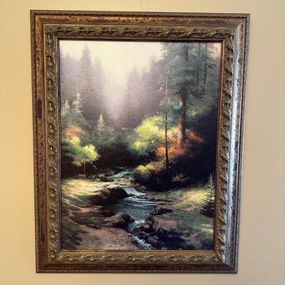 LOT 63: 10th anniversary Archive Collection Creekside Trail Signed Print by Thomas Kinkade w/ Certificate Of Authenticity