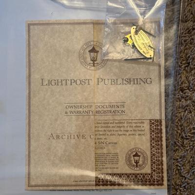 LOT 63: 10th anniversary Archive Collection Creekside Trail Signed Print by Thomas Kinkade w/ Certificate Of Authenticity