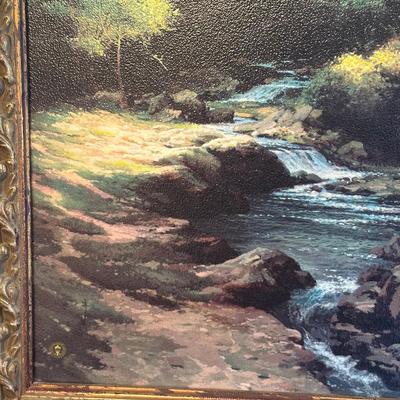 LOT 63: 10th anniversary Archive Collection Creekside Trail Signed Print by Thomas Kinkade w/ Certificate Of Authenticity