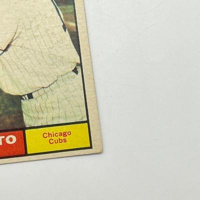 LOT 64: 1960s Baseball Cards - 1961 Ron Santo Rookie and Whitey Ford, 1962 Brooks Robinson and Whitey Herzog, 1965 Don Drysdale and More