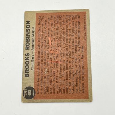 LOT 64: 1960s Baseball Cards - 1961 Ron Santo Rookie and Whitey Ford, 1962 Brooks Robinson and Whitey Herzog, 1965 Don Drysdale and More