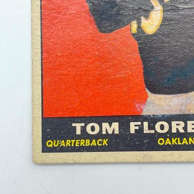 LOT 65: 1960s NFL Football Cards - 1961 Topps Tom Flores Rookie, 1963 Fleer Nick Buoniconti Rookie, 1963 Topps Ray Nitschke and Don...