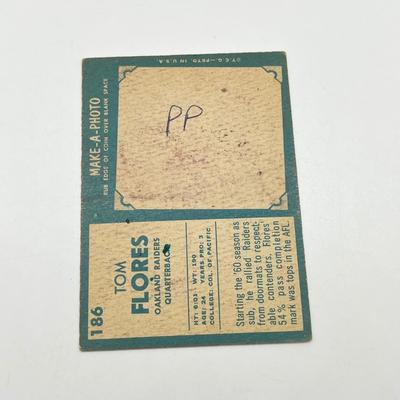 LOT 65: 1960s NFL Football Cards - 1961 Topps Tom Flores Rookie, 1963 Fleer Nick Buoniconti Rookie, 1963 Topps Ray Nitschke and Don...