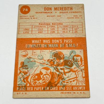 LOT 65: 1960s NFL Football Cards - 1961 Topps Tom Flores Rookie, 1963 Fleer Nick Buoniconti Rookie, 1963 Topps Ray Nitschke and Don...