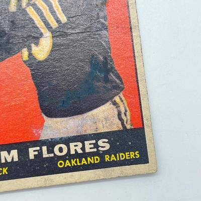 LOT 65: 1960s NFL Football Cards - 1961 Topps Tom Flores Rookie, 1963 Fleer Nick Buoniconti Rookie, 1963 Topps Ray Nitschke and Don...