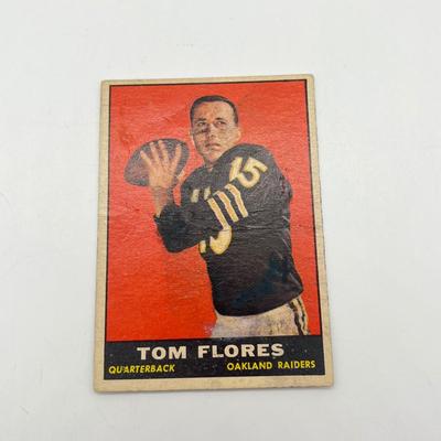 LOT 65: 1960s NFL Football Cards - 1961 Topps Tom Flores Rookie, 1963 Fleer Nick Buoniconti Rookie, 1963 Topps Ray Nitschke and Don...