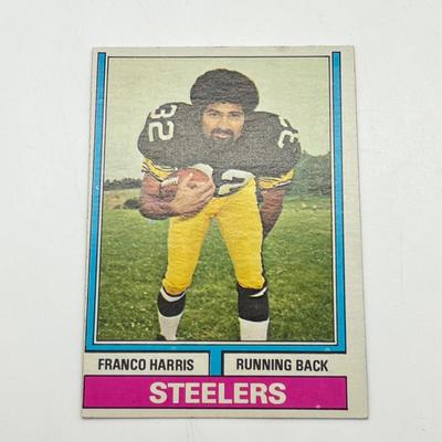 LOT 66: Franco Harris NFL Football Cards - 1973 (Rookie) and 1974