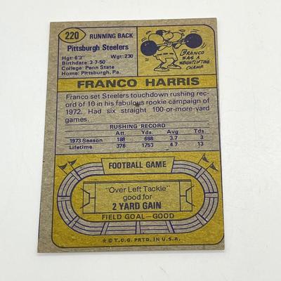 LOT 66: Franco Harris NFL Football Cards - 1973 (Rookie) and 1974