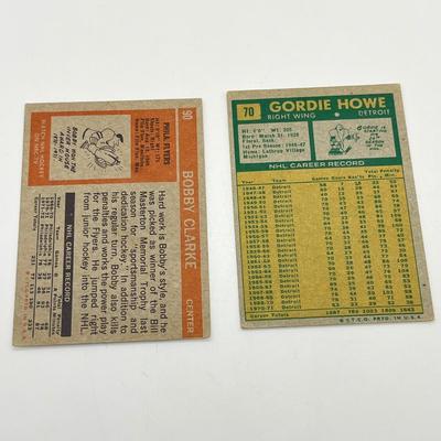 LOT 67: 8 Vintage NHL Cards - Bobby Orr, Gordie Howe, Bobby Clarke, and More