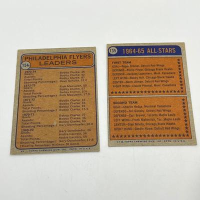 LOT 67: 8 Vintage NHL Cards - Bobby Orr, Gordie Howe, Bobby Clarke, and More