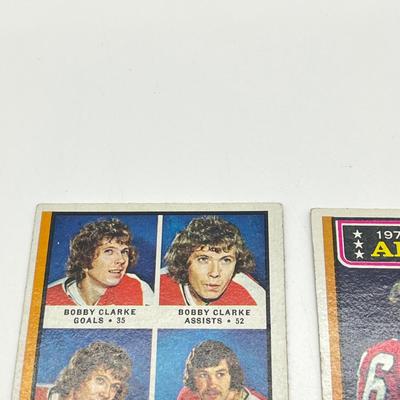 LOT 67: 8 Vintage NHL Cards - Bobby Orr, Gordie Howe, Bobby Clarke, and More