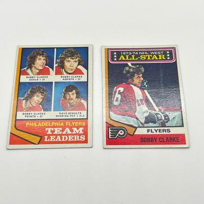 LOT 67: 8 Vintage NHL Cards - Bobby Orr, Gordie Howe, Bobby Clarke, and More