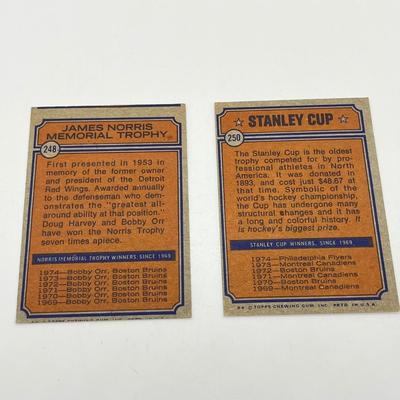 LOT 67: 8 Vintage NHL Cards - Bobby Orr, Gordie Howe, Bobby Clarke, and More