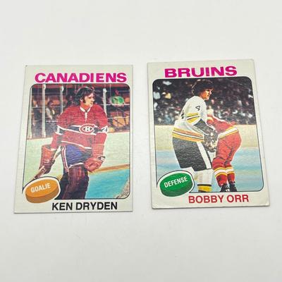 LOT 67: 8 Vintage NHL Cards - Bobby Orr, Gordie Howe, Bobby Clarke, and More