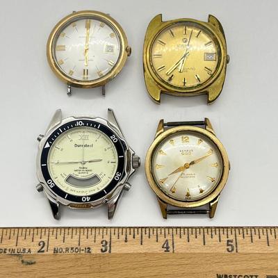 LOT 68: Men’s Watches - In Need of Bands/Repair - Hamilton, Roamer, Benrus, Armitron
