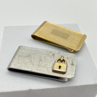 LOT 70J: Men’s Jewelry Collection - Cuff Links, Money Clips, Lighters, Tie Clips (One Gold Fill), and More