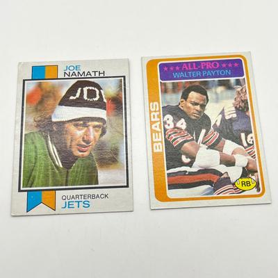 LOT 71: 1970s NFL Football Cards - Walter Payton, Namath, OJ Simpson and More