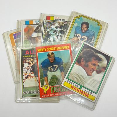LOT 71: 1970s NFL Football Cards - Walter Payton, Namath, OJ Simpson and More