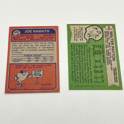 LOT 71: 1970s NFL Football Cards - Walter Payton, Namath, OJ Simpson and More
