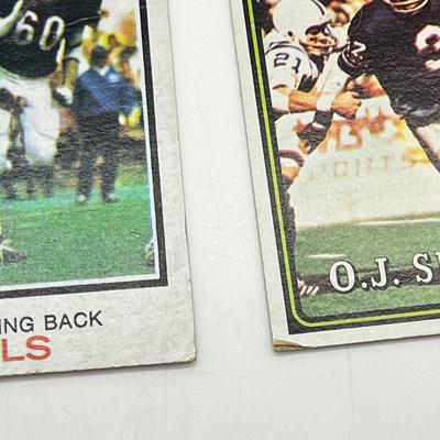 LOT 71: 1970s NFL Football Cards - Walter Payton, Namath, OJ Simpson and More
