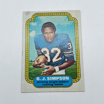 LOT 71: 1970s NFL Football Cards - Walter Payton, Namath, OJ Simpson and More